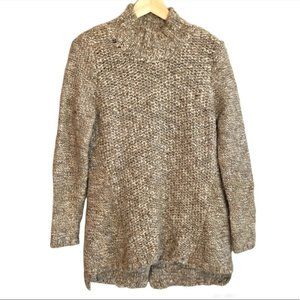 ZARA Chunky knit mock neck tunic sweater Brown Size Medium